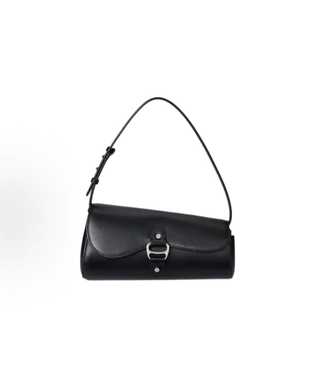 POLO RALPH LAUREN Черная кожаная сумка с короткими ручками, фото 6