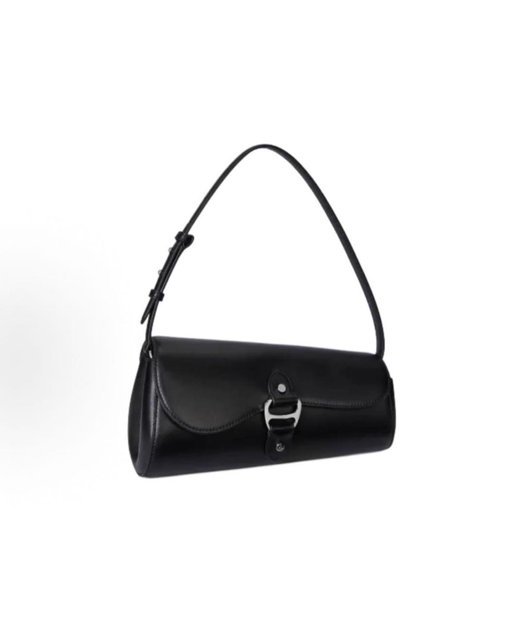 POLO RALPH LAUREN Черная кожаная сумка с короткими ручками, фото 2