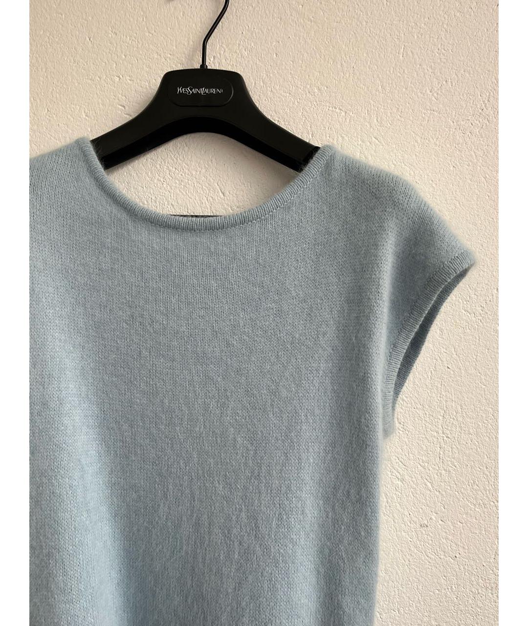 MAX MARA Голубое шерстяное платье, фото 3