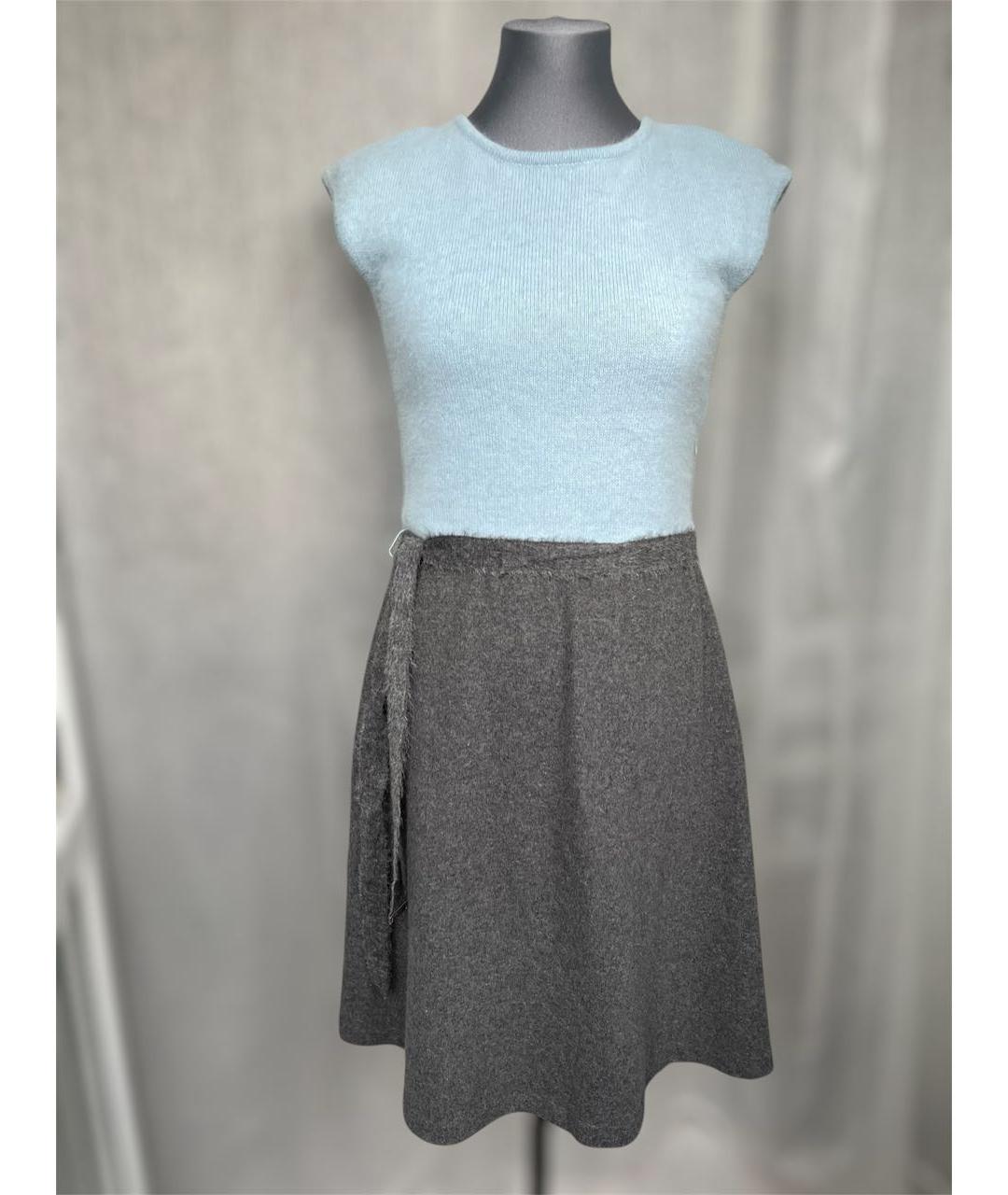 MAX MARA Голубое шерстяное платье, фото 6