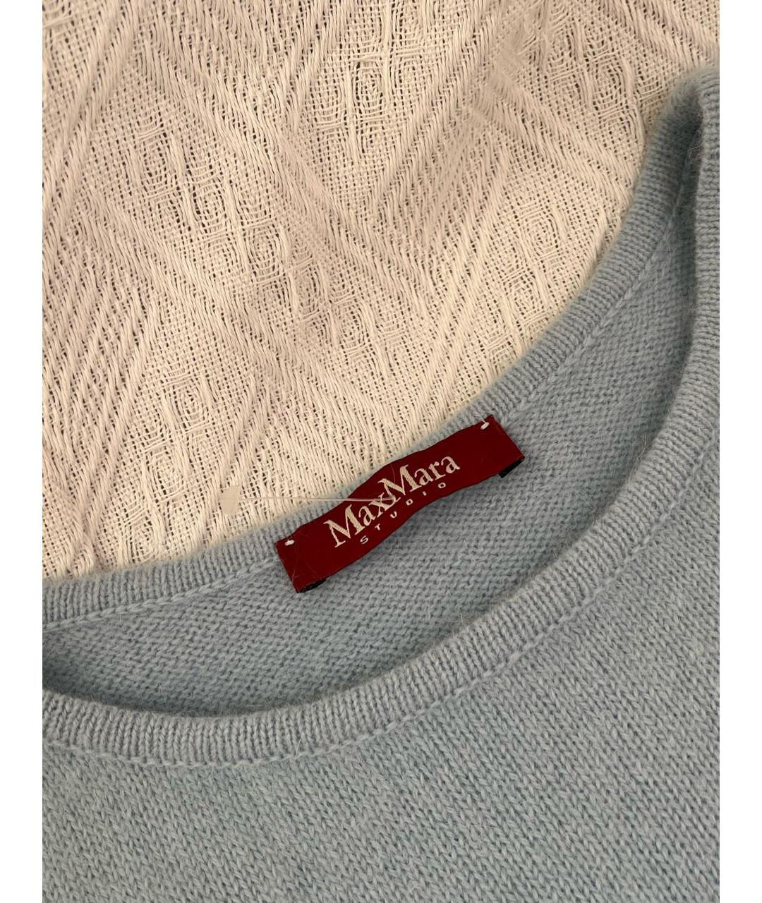 MAX MARA Голубое шерстяное платье, фото 5