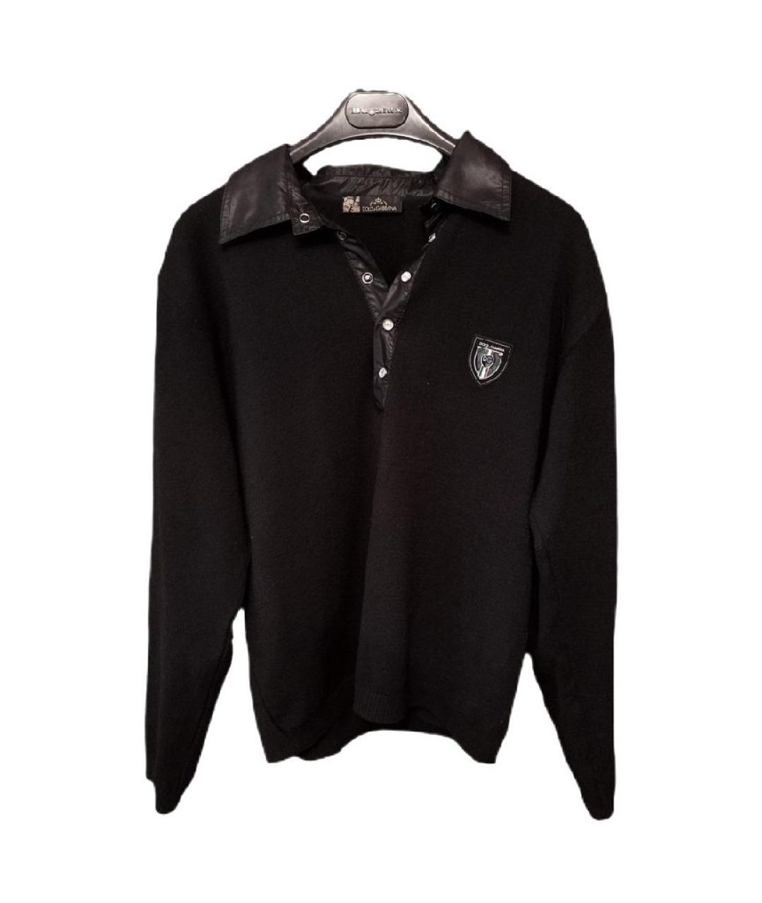 DOLCE&GABBANA Черная хлопко-эластановая рубашка, фото 8