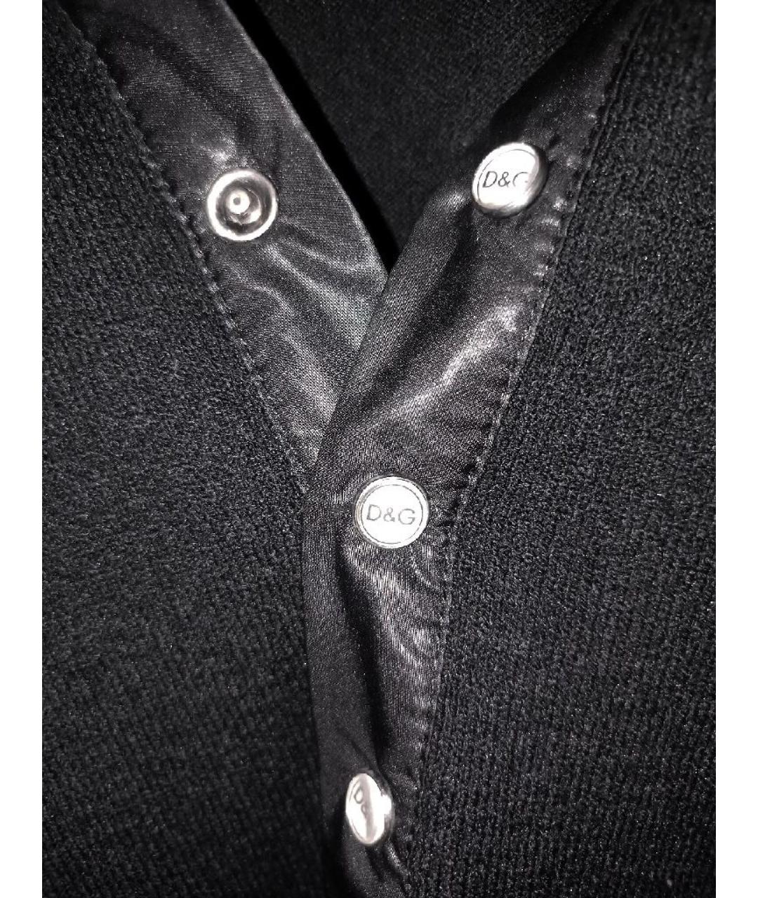 DOLCE&GABBANA Черная хлопко-эластановая рубашка, фото 3