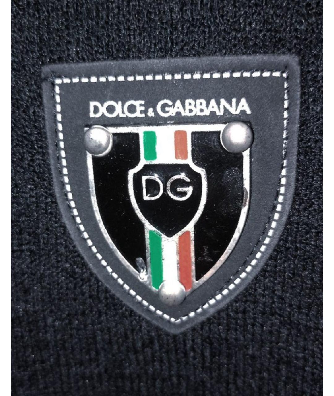 DOLCE&GABBANA Черная хлопко-эластановая рубашка, фото 4