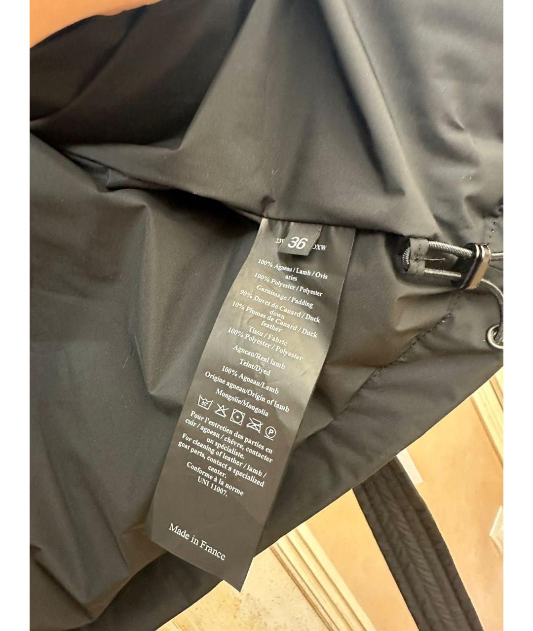YVES SALOMON Черный полиэстеровый пуховик, фото 6