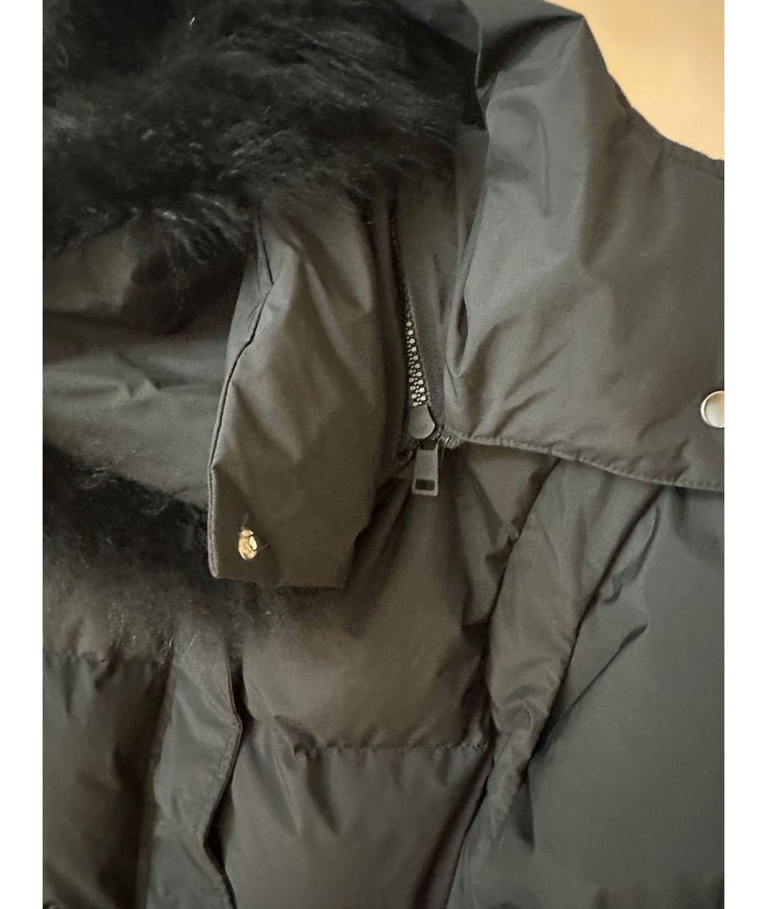 YVES SALOMON Черный полиэстеровый пуховик, фото 4