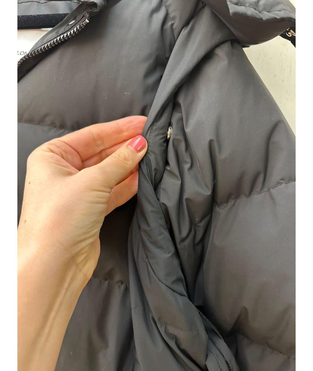 YVES SALOMON Черный полиэстеровый пуховик, фото 8