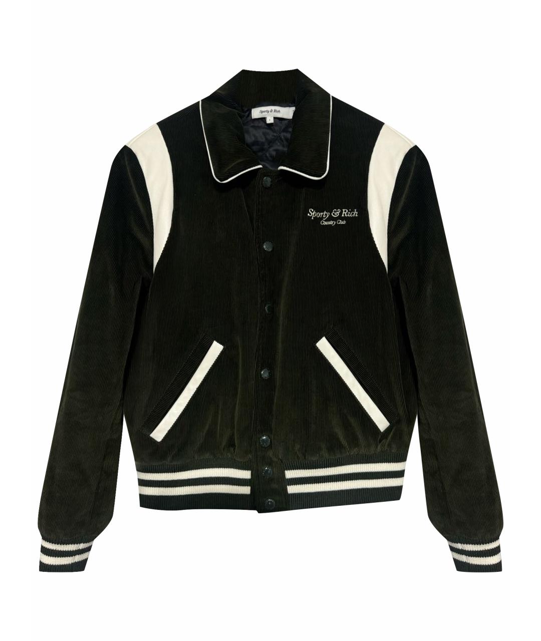 SPORTY AND RICH Зеленая бархатная куртка, фото 1