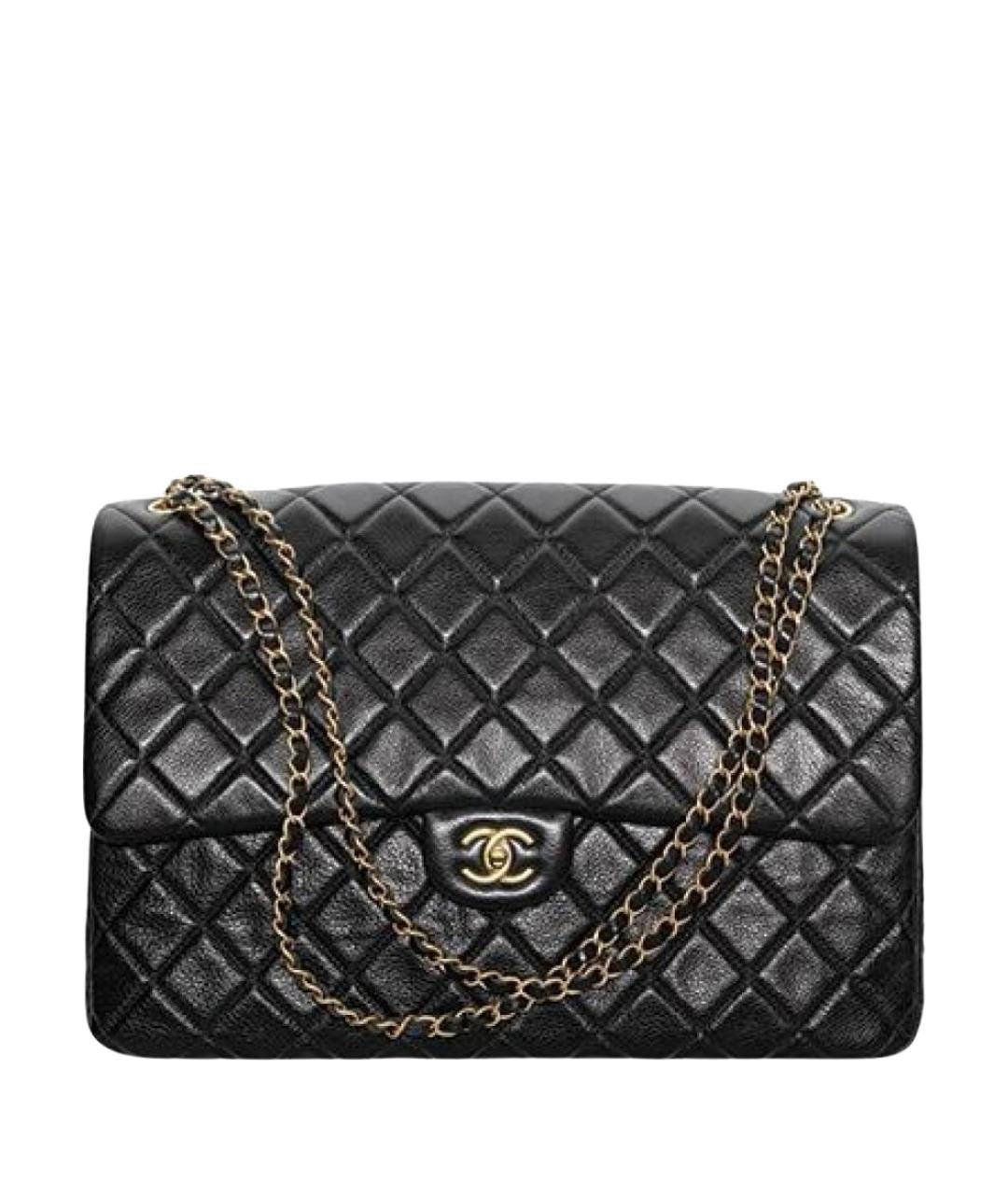 CHANEL Черная кожаная сумка через плечо, фото 1