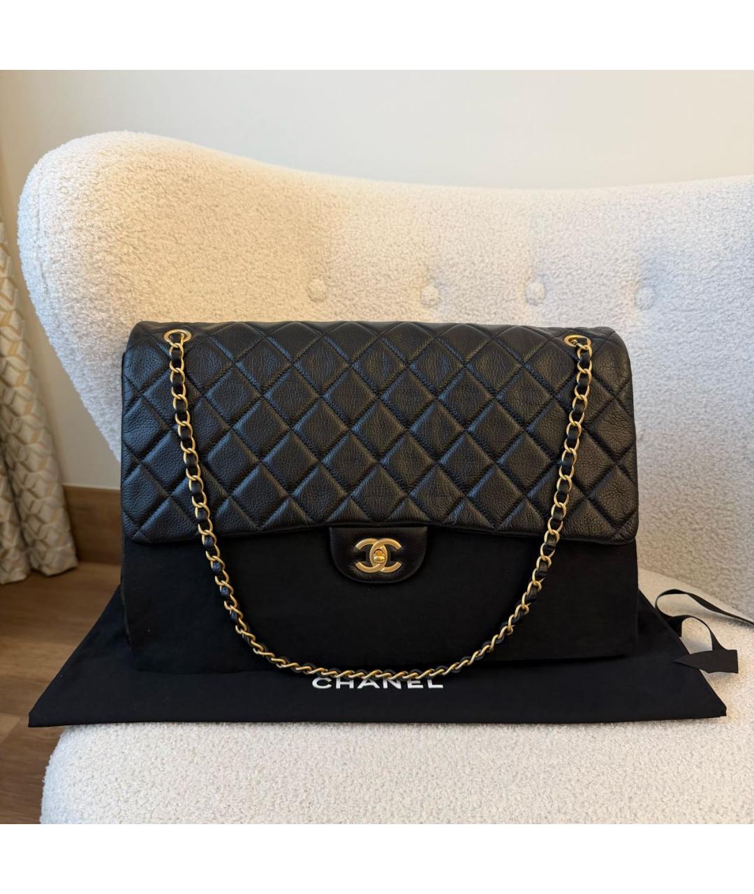 CHANEL Черная кожаная сумка через плечо, фото 2