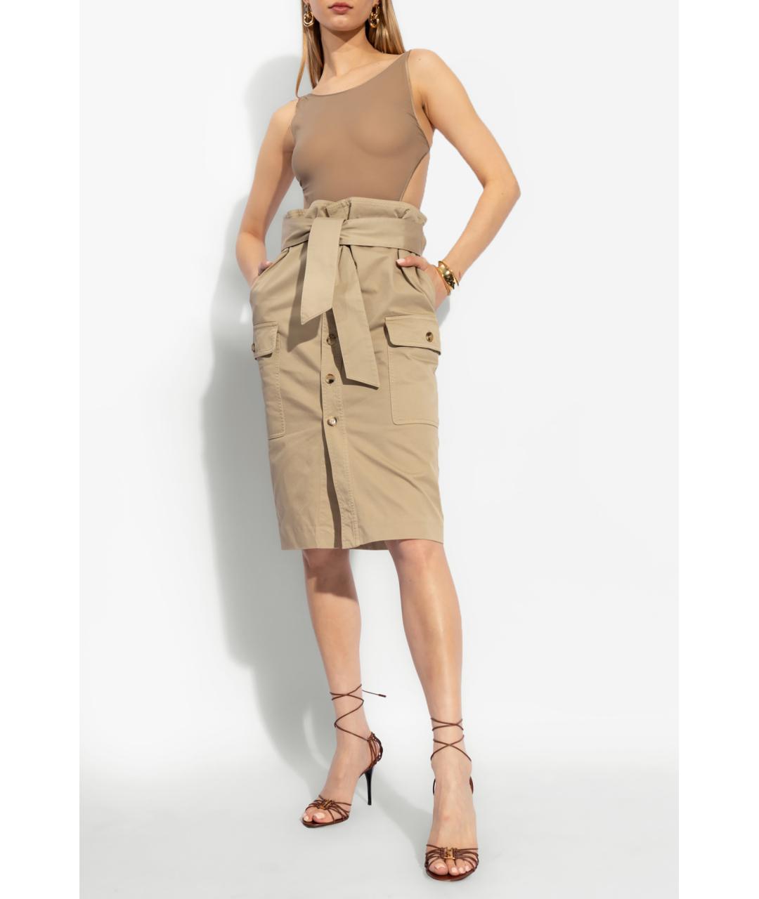 SAINT LAURENT Бежевое шелковое боди, фото 2