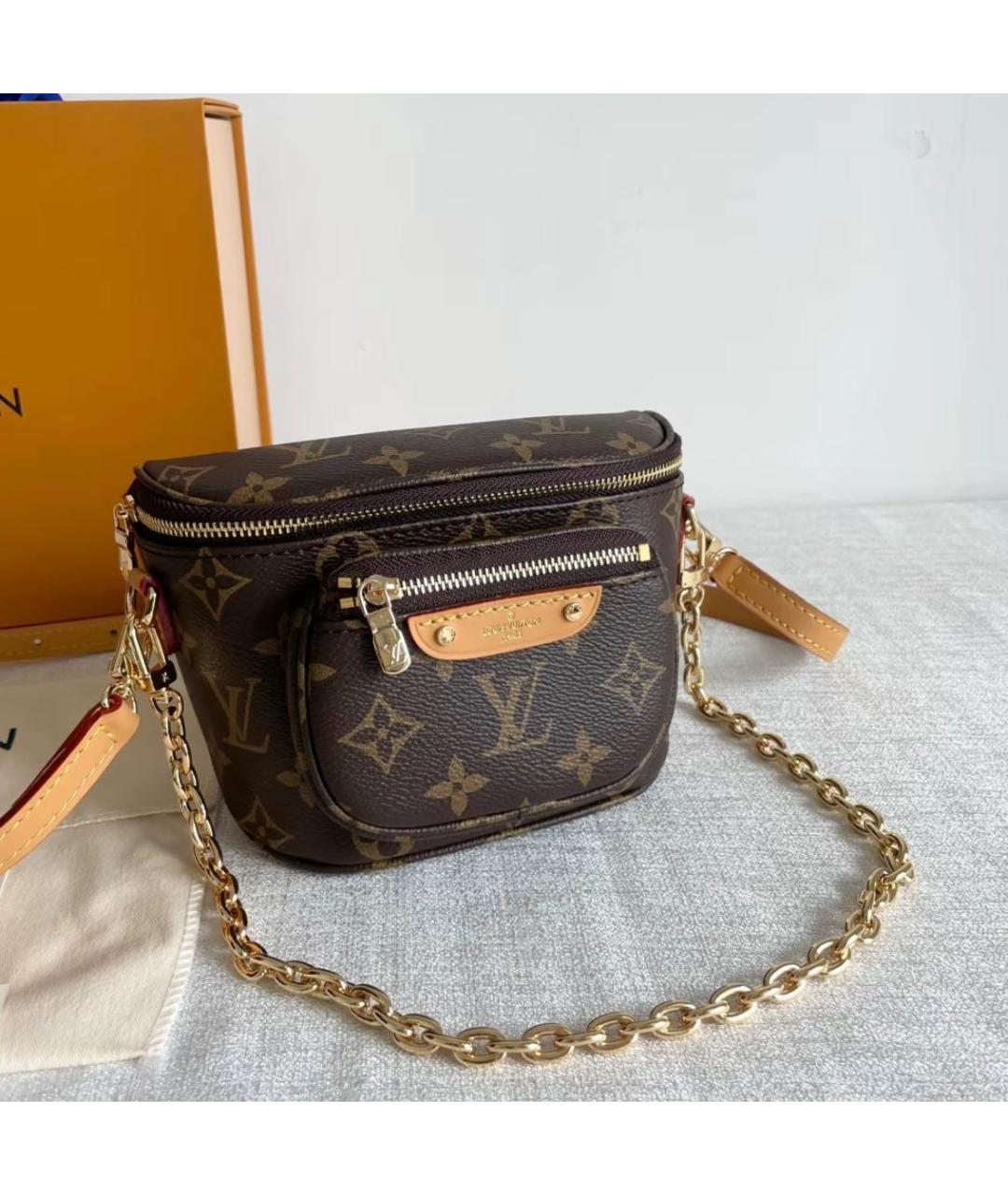 LOUIS VUITTON Коричневая поясная сумка, фото 2
