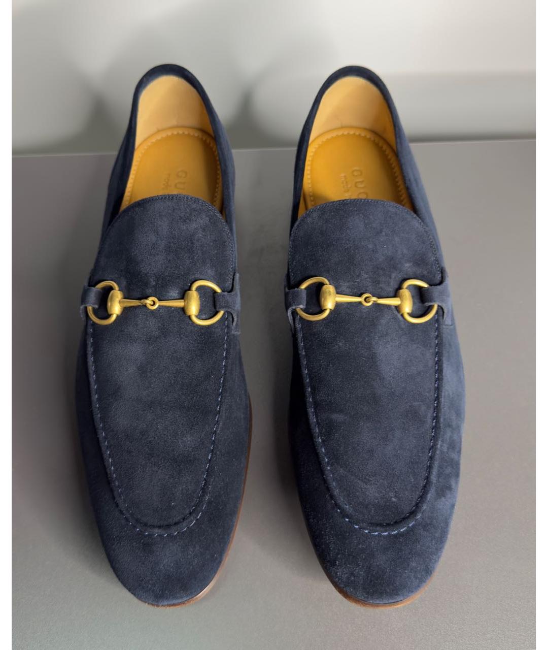 GUCCI Темно-синие замшевые туфли, фото 2