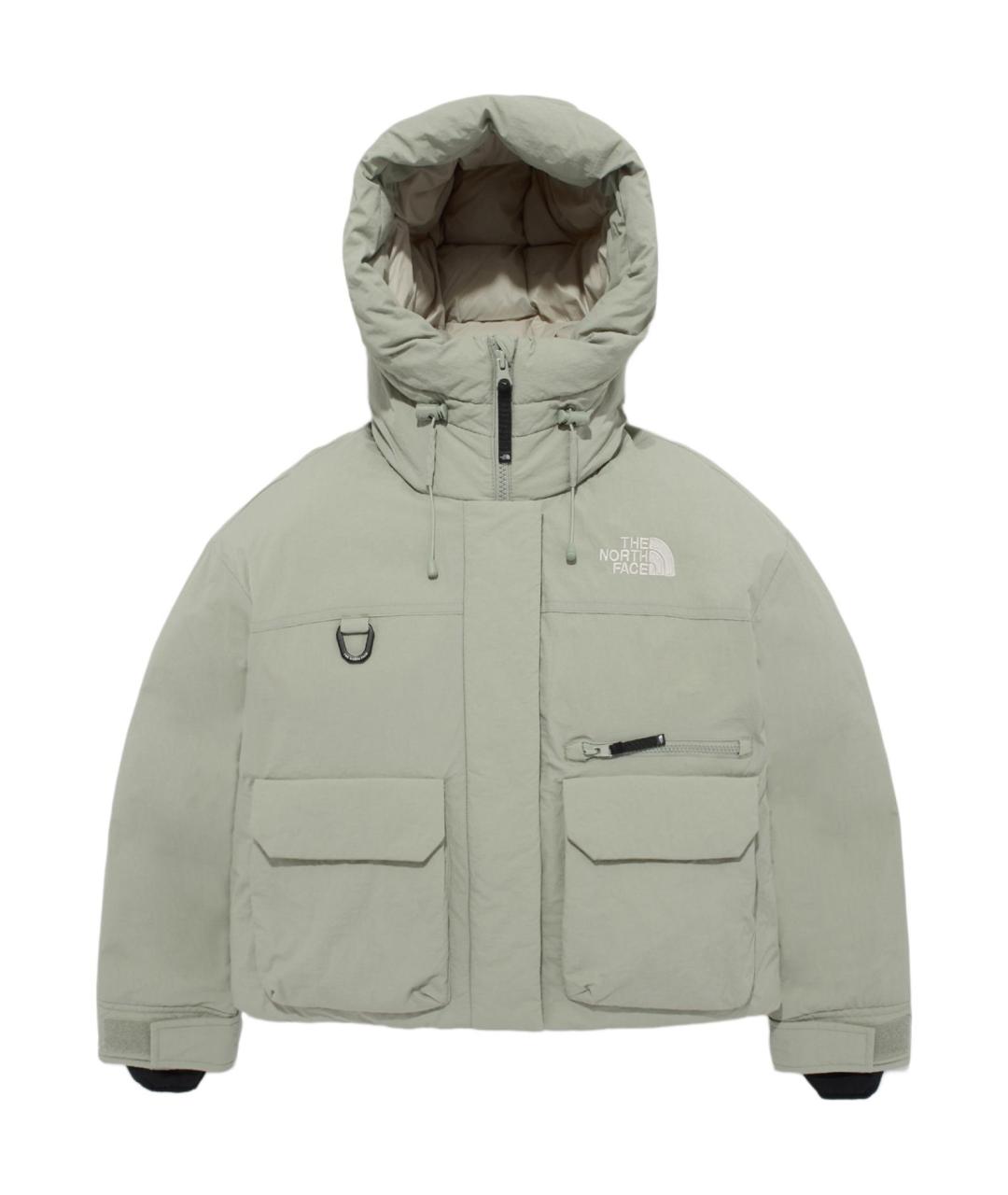 THE NORTH FACE Серый полиамидовый пуховик, фото 1