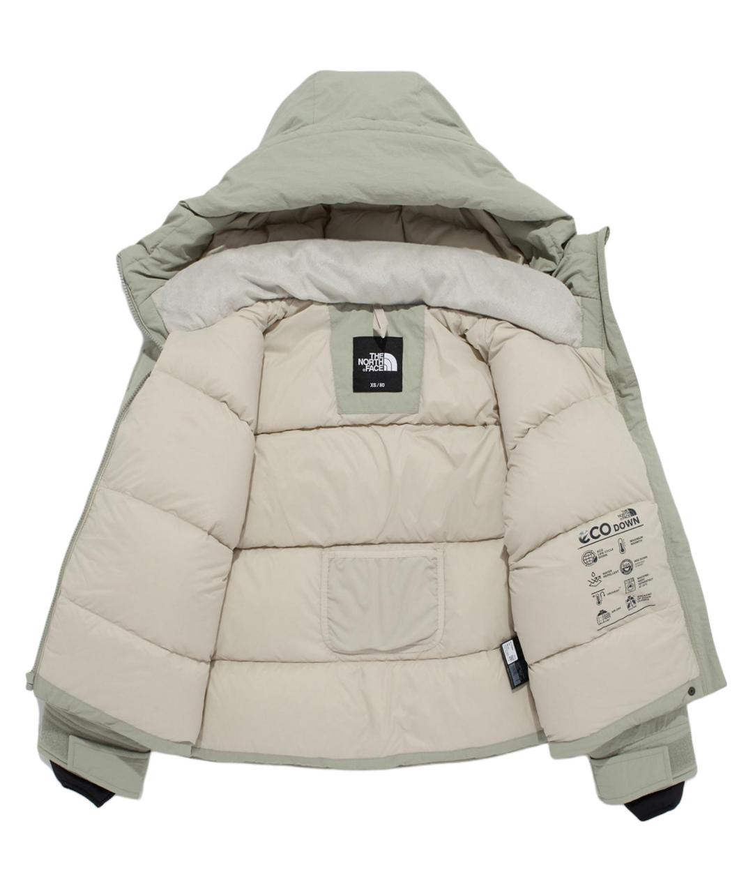 THE NORTH FACE Серый полиамидовый пуховик, фото 3