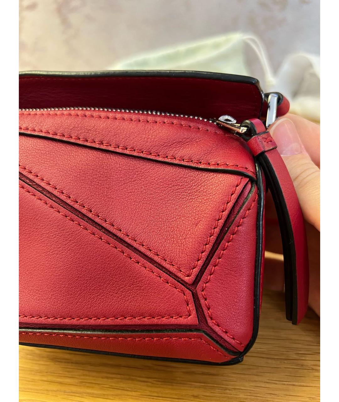 LOEWE Красная кожаная сумка через плечо, фото 6