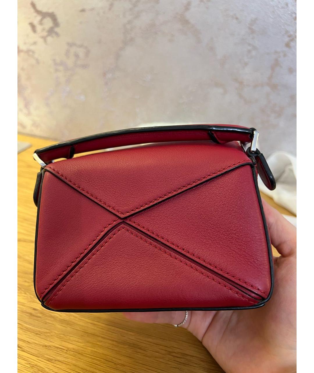 LOEWE Красная кожаная сумка через плечо, фото 4