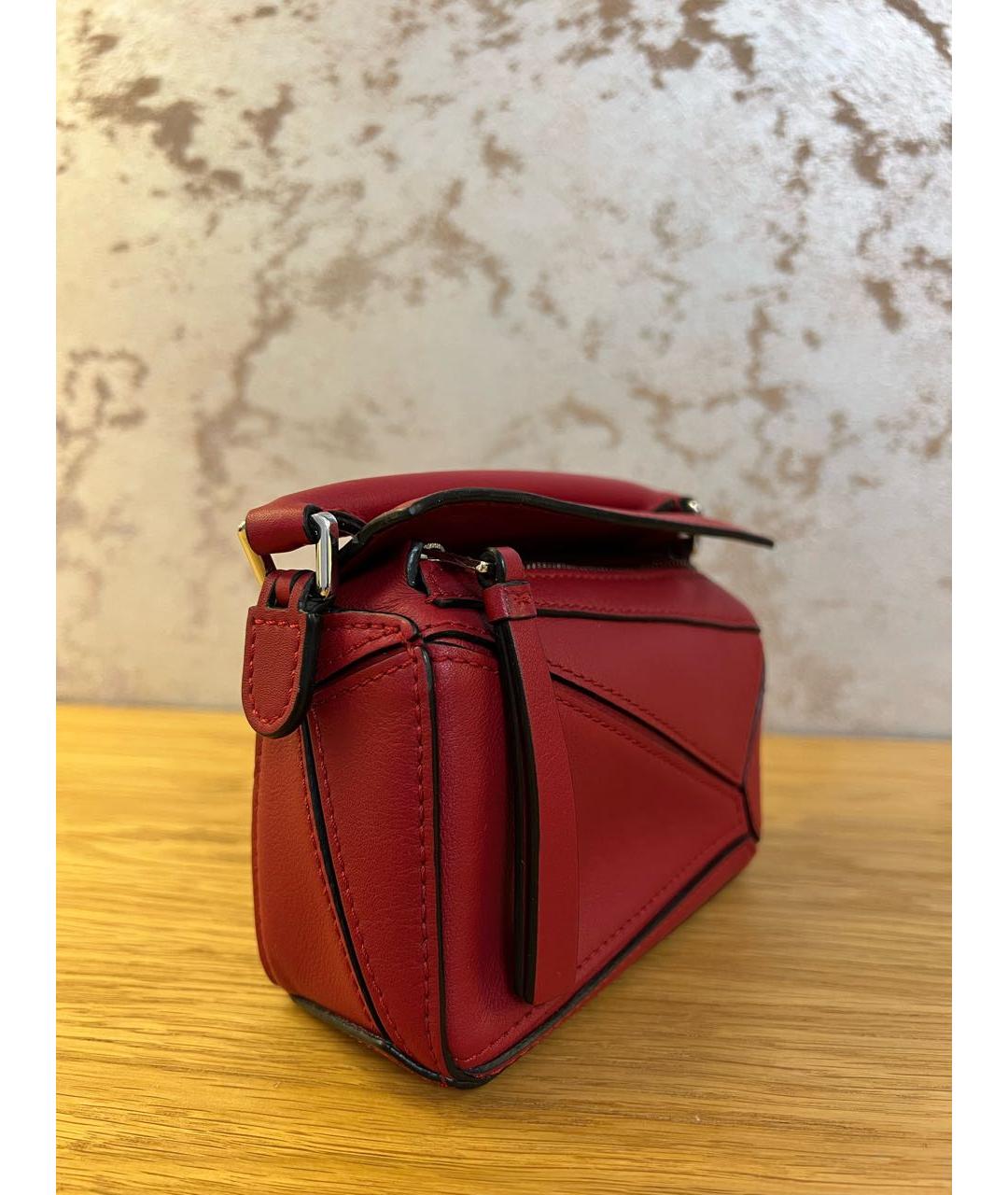 LOEWE Красная кожаная сумка через плечо, фото 2