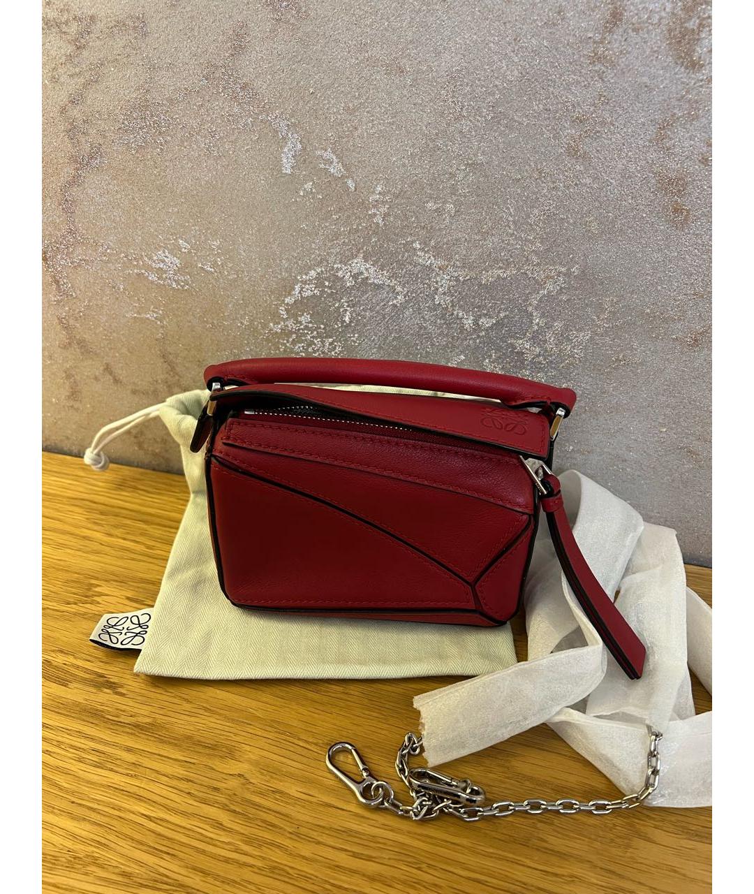 LOEWE Красная кожаная сумка через плечо, фото 3