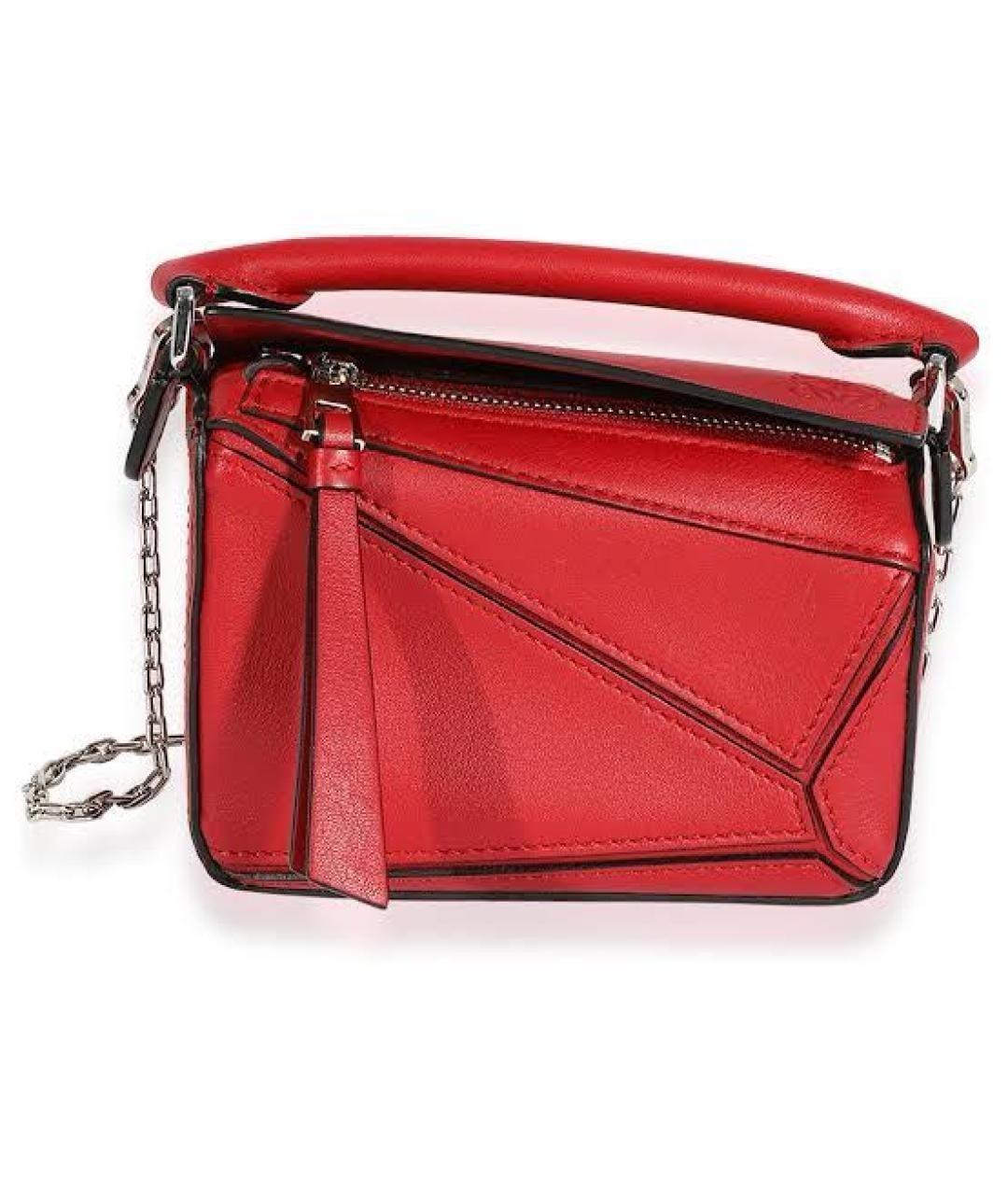 LOEWE Красная кожаная сумка через плечо, фото 1