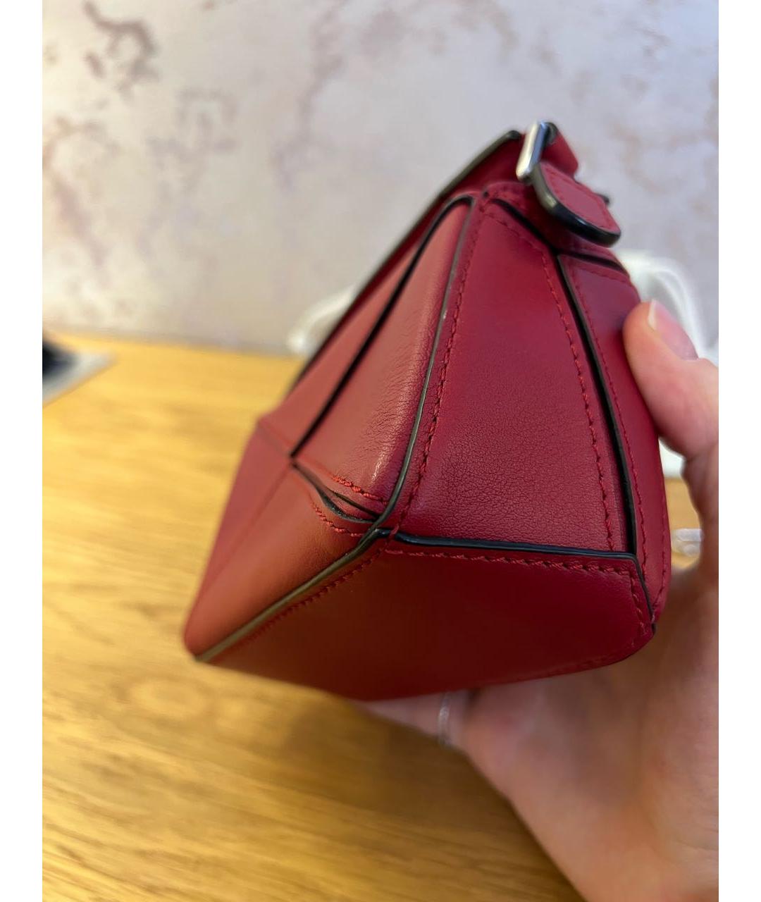 LOEWE Красная кожаная сумка через плечо, фото 5