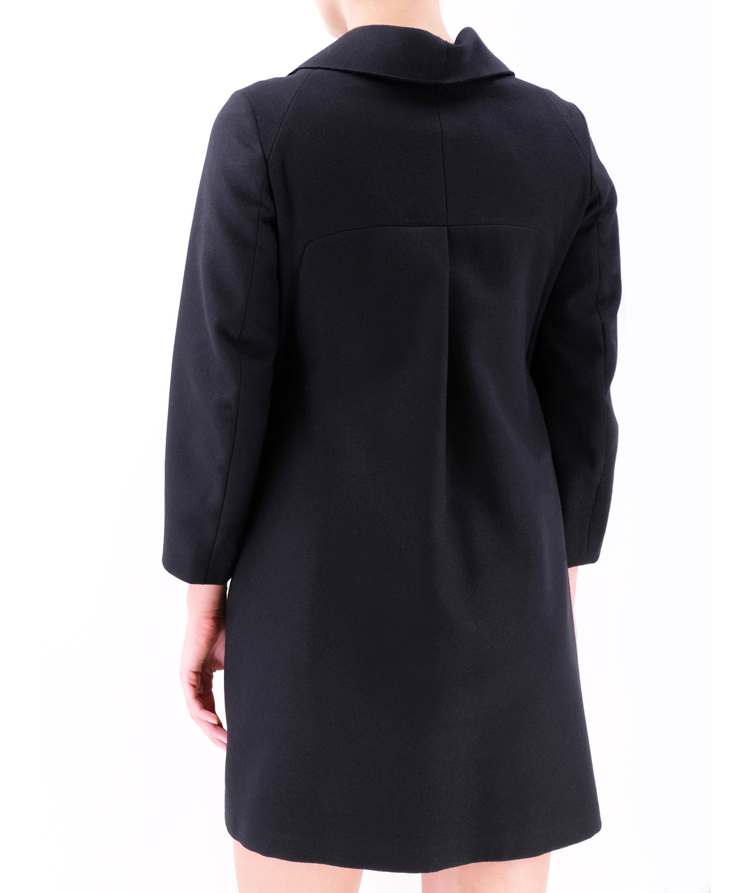 JIL SANDER Черное шерстяное повседневное платье, фото 3