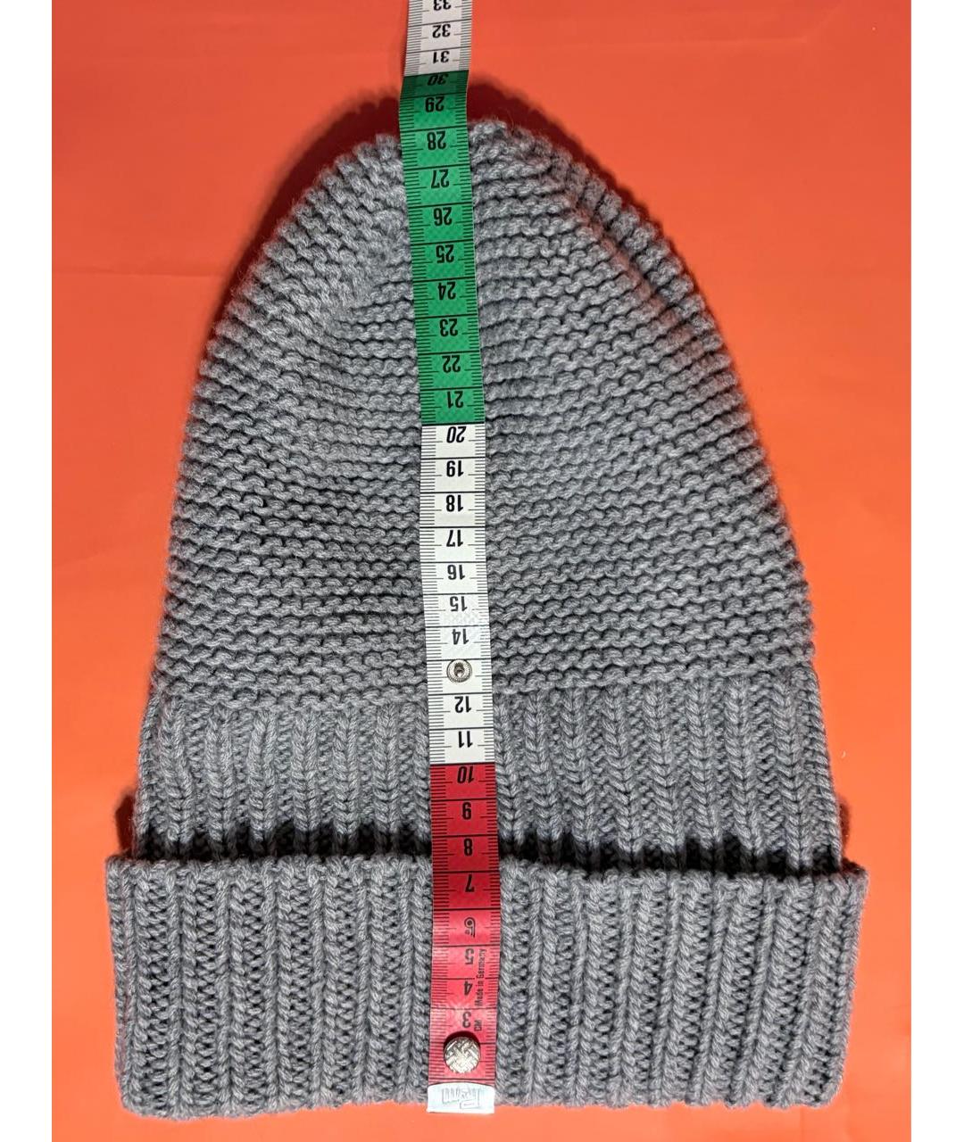 BILANCIONI Серая шерстяная шапка, фото 8