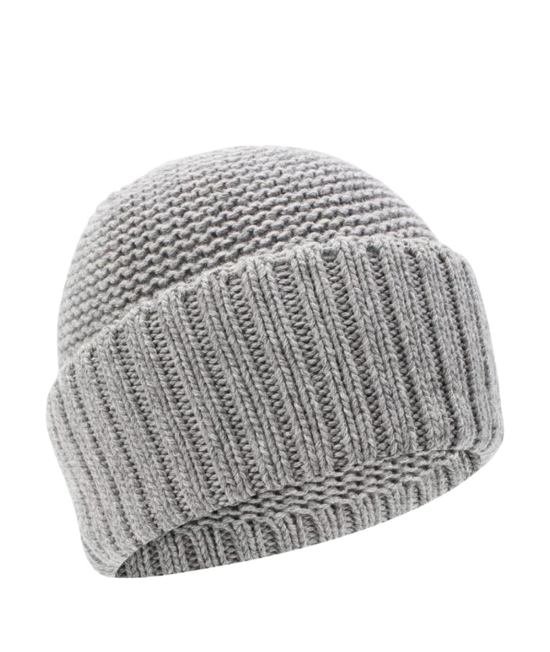 BILANCIONI Серая шерстяная шапка, фото 1