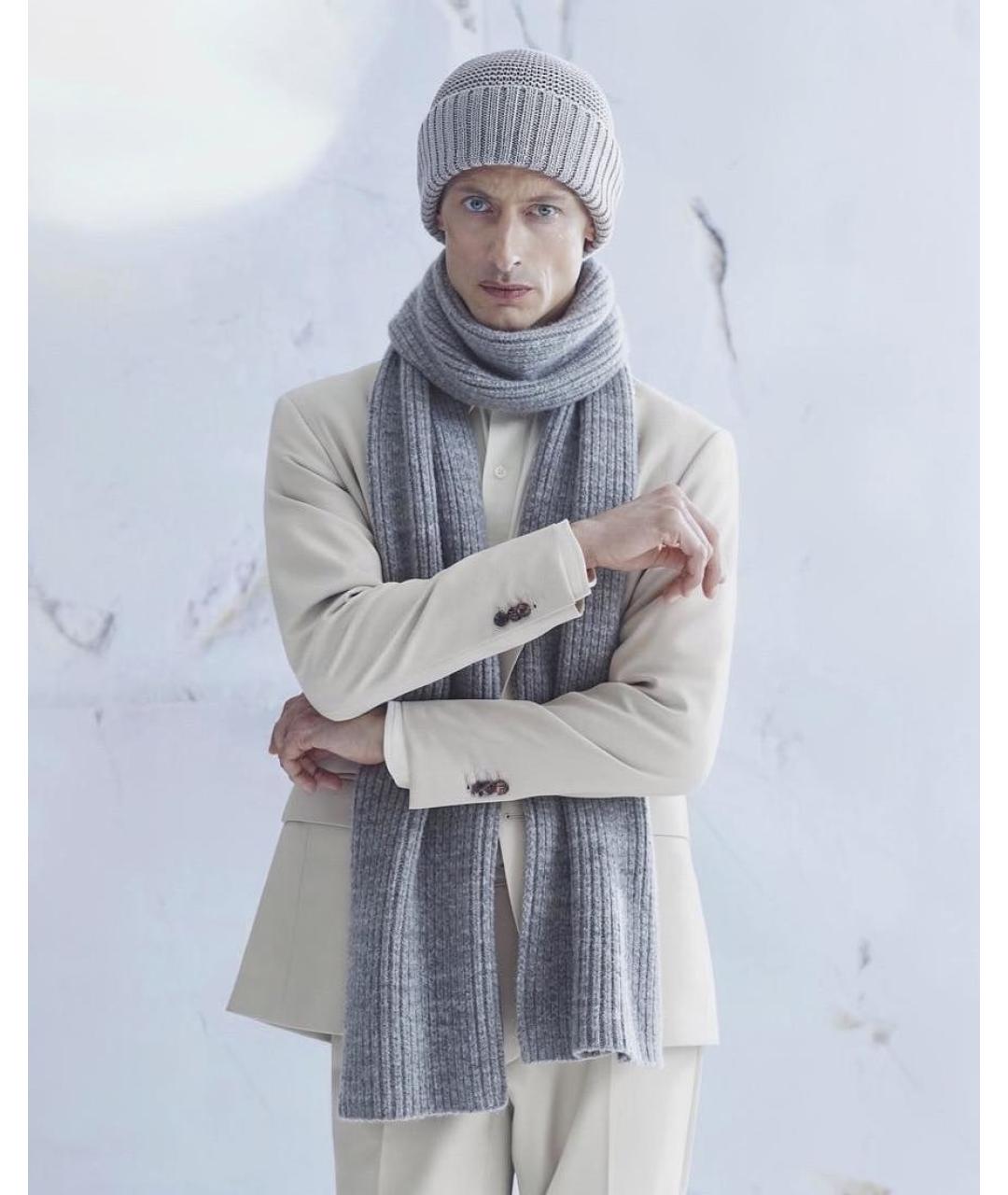 BILANCIONI Серая шерстяная шапка, фото 2