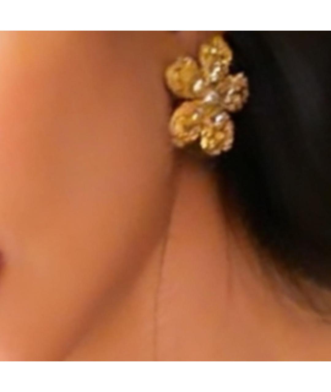 CHANEL Золотые металлические серьги, фото 4