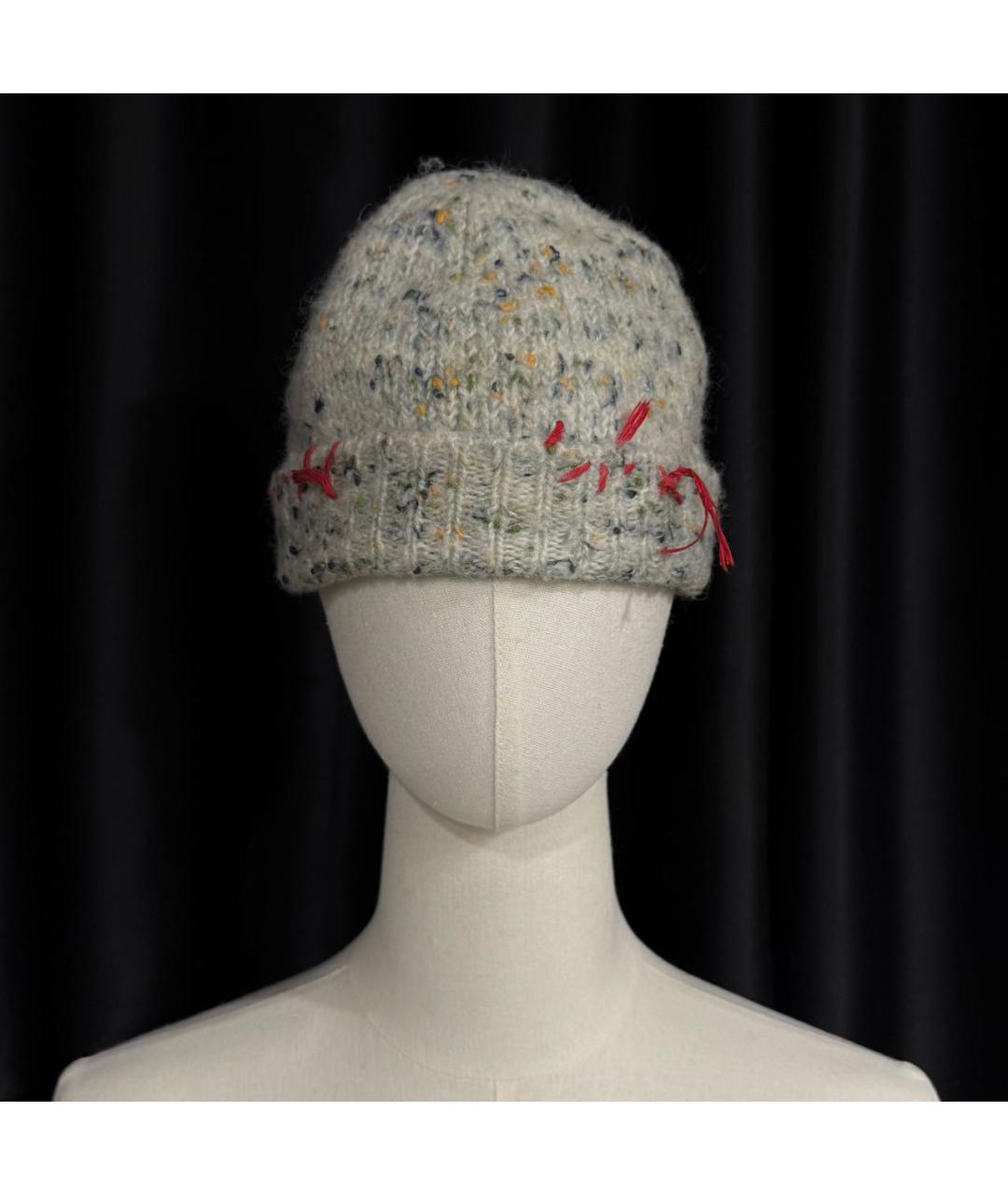 MAISON MARGIELA Серая шерстяная шапка, фото 4