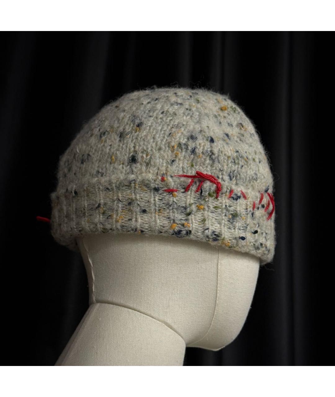 MAISON MARGIELA Серая шерстяная шапка, фото 3