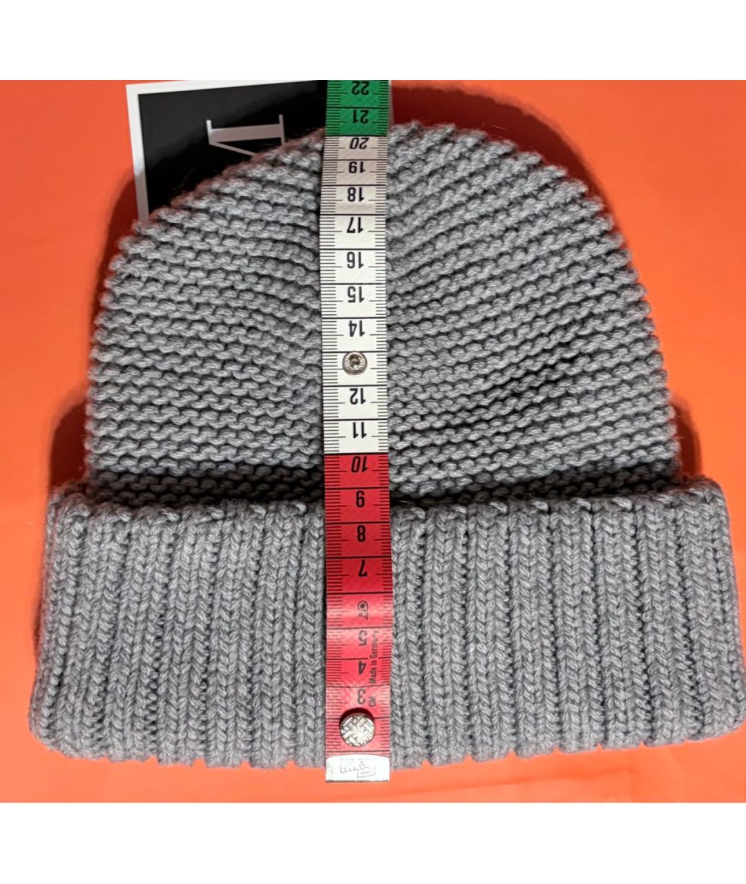 BILANCIONI Серая шерстяная шапка, фото 5