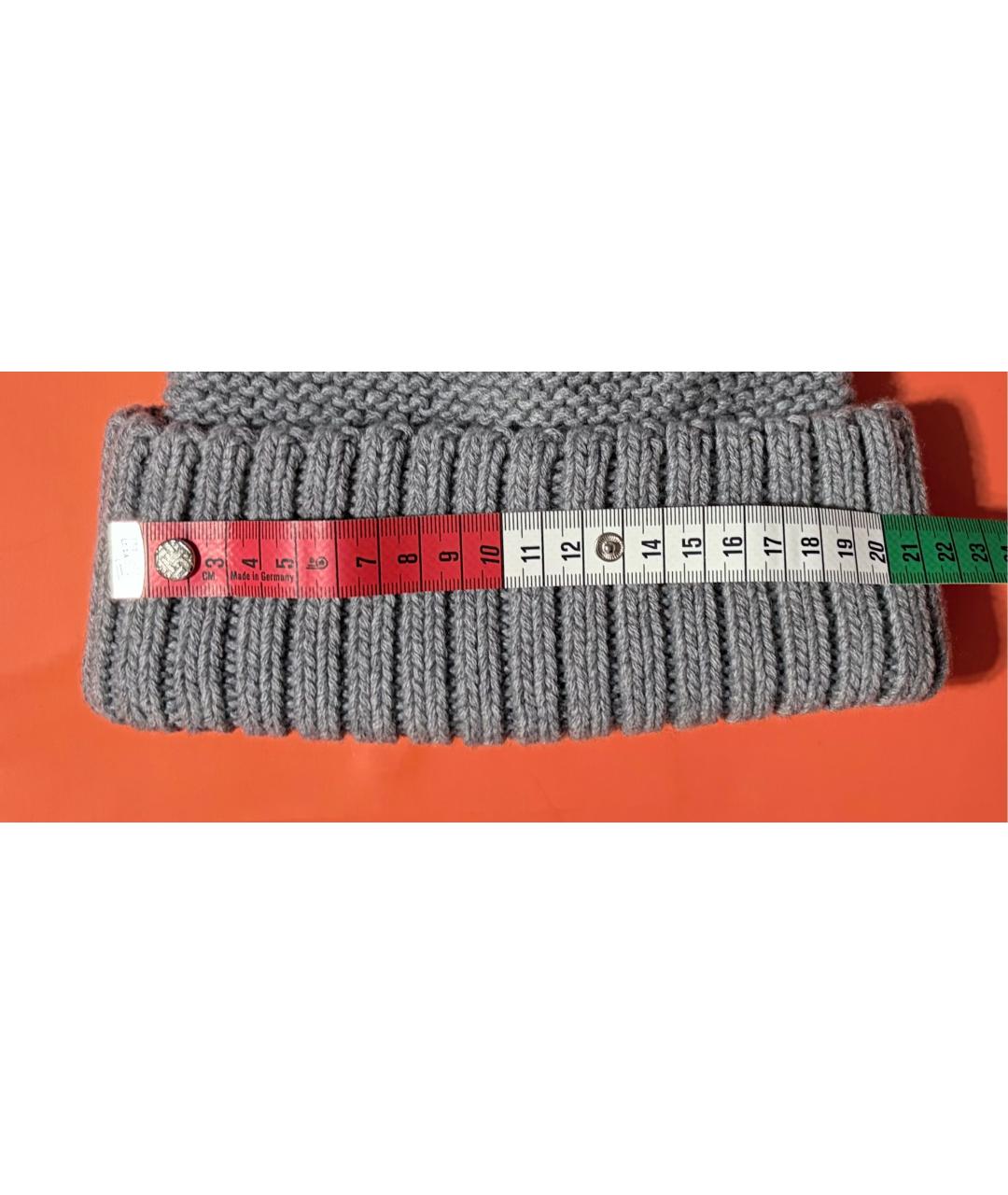 BILANCIONI Серая шерстяная шапка, фото 7