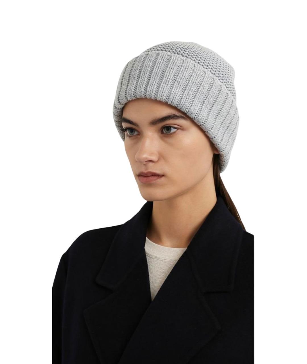 BILANCIONI Серая шерстяная шапка, фото 3