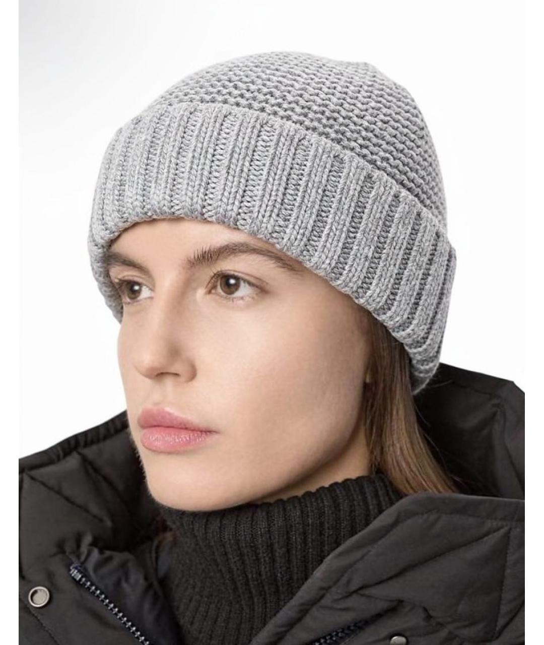 BILANCIONI Серая шерстяная шапка, фото 4