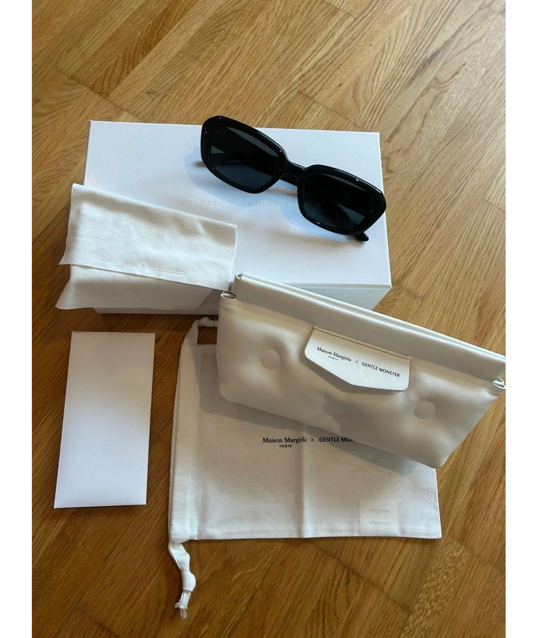 MAISON MARGIELA Черные пластиковые солнцезащитные очки, фото 4