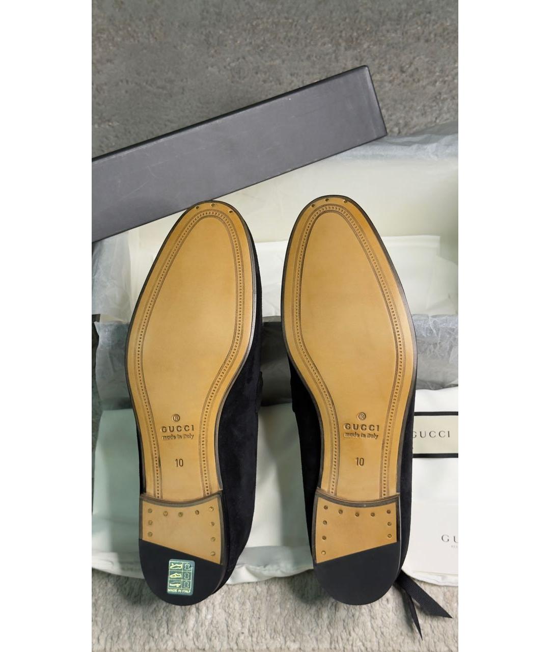 GUCCI Черные замшевые туфли, фото 5