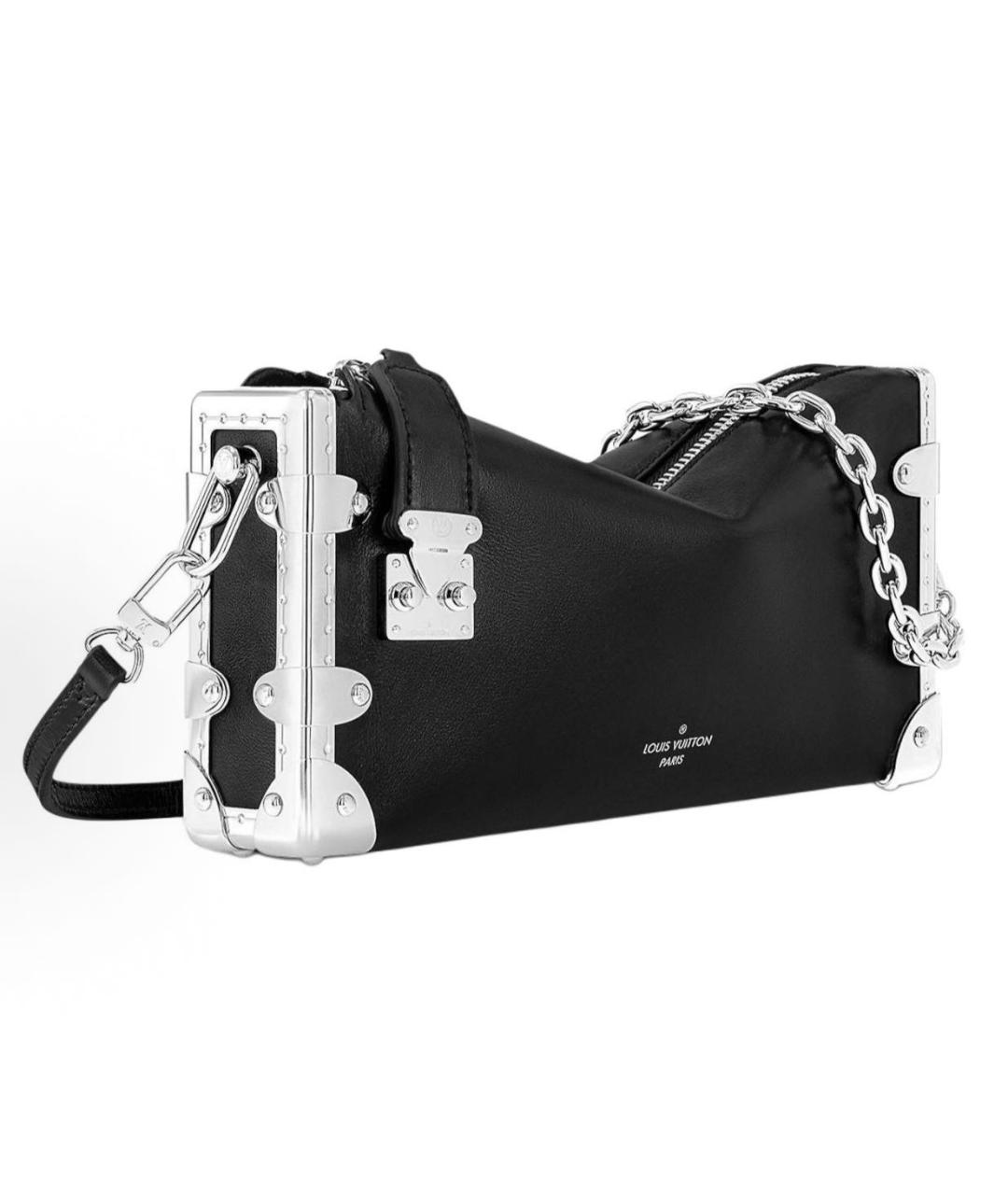 LOUIS VUITTON Черная кожаная сумка через плечо, фото 2