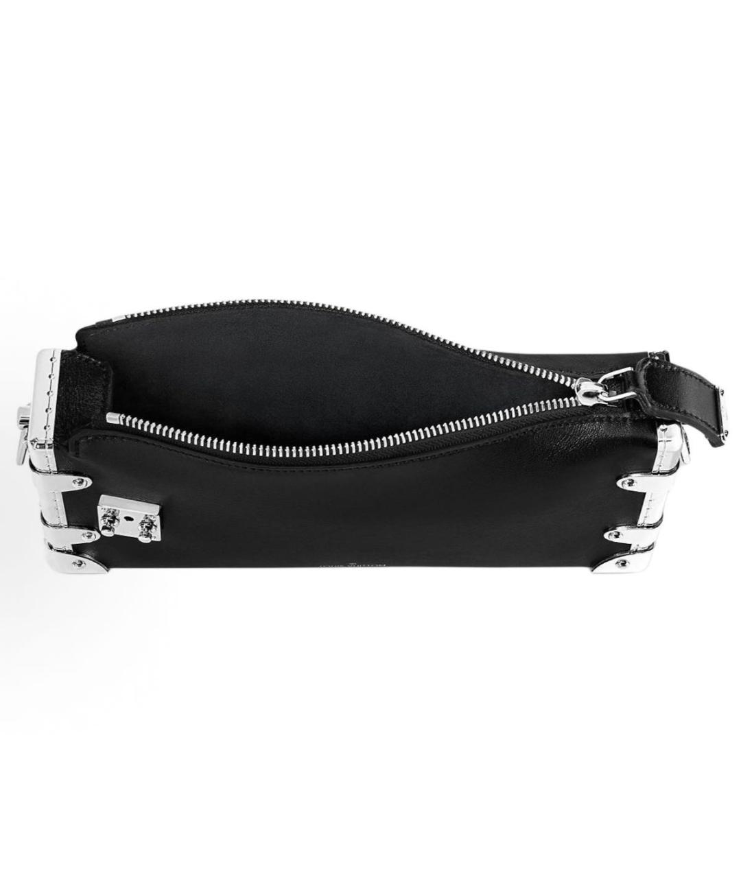 LOUIS VUITTON Черная кожаная сумка через плечо, фото 3