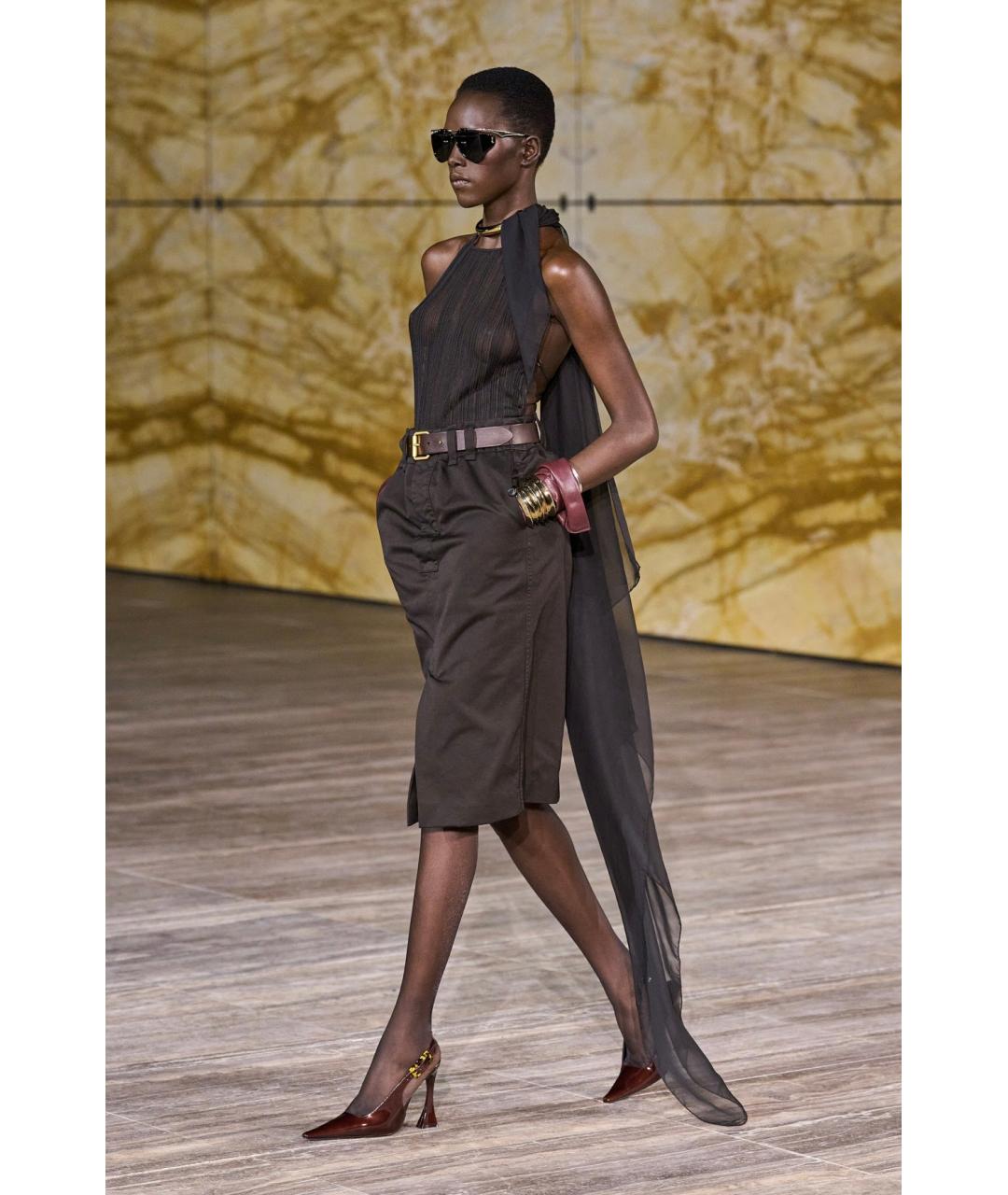 SAINT LAURENT Черное вискозное боди, фото 2