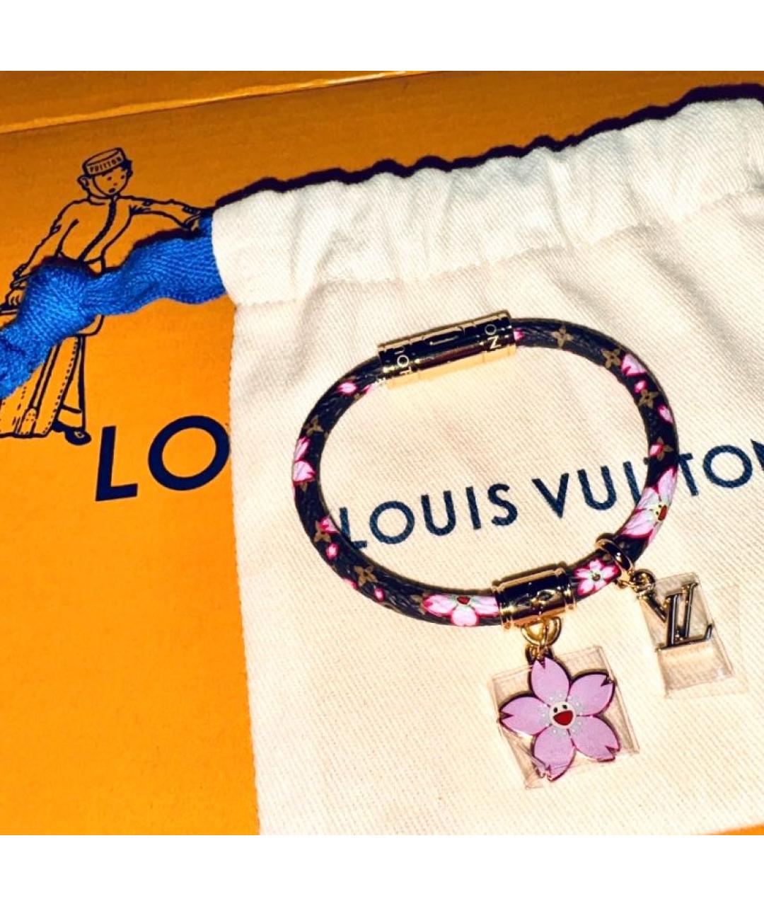 LOUIS VUITTON Коричневый латунный браслет, фото 3