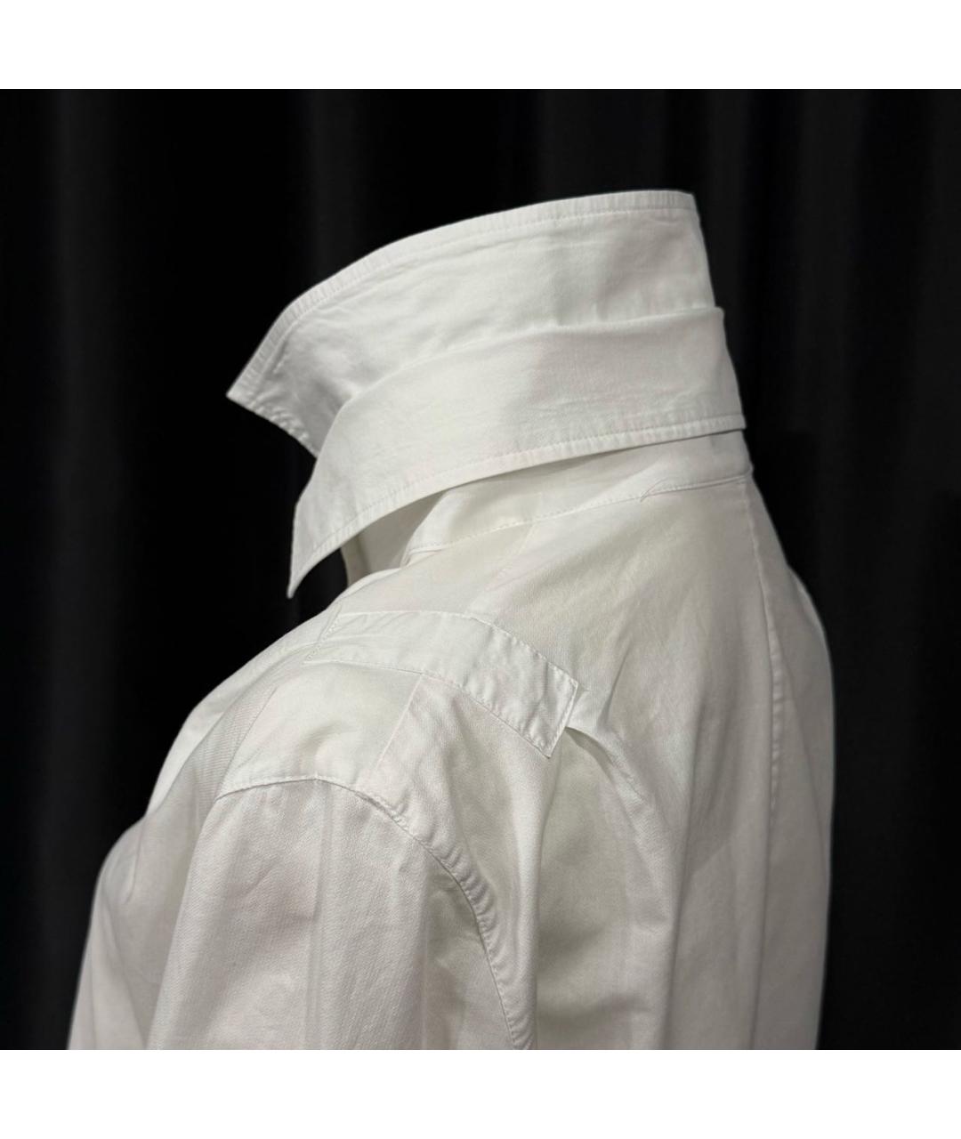 ANN DEMEULEMEESTER Белая хлопковая классическая рубашка, фото 5
