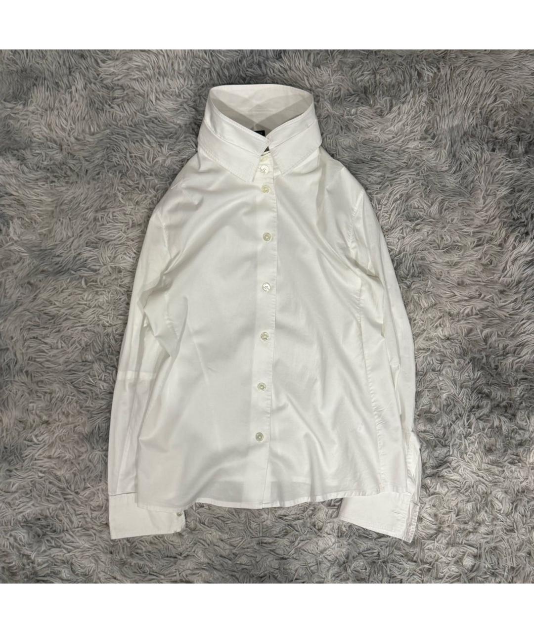 ANN DEMEULEMEESTER Белая хлопковая классическая рубашка, фото 7