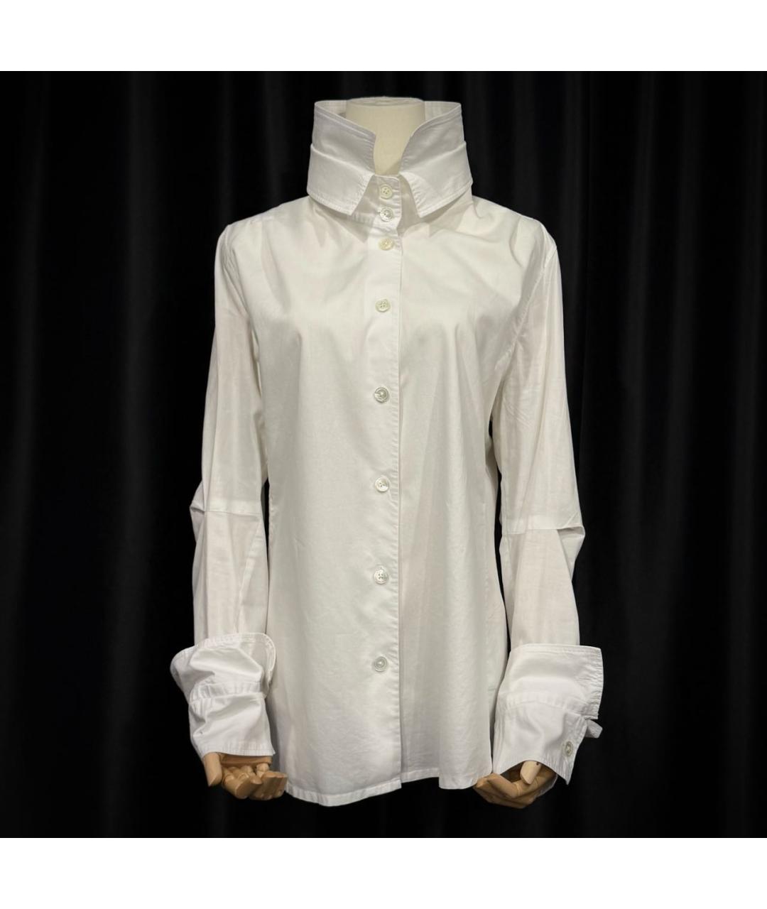 ANN DEMEULEMEESTER Белая хлопковая классическая рубашка, фото 9