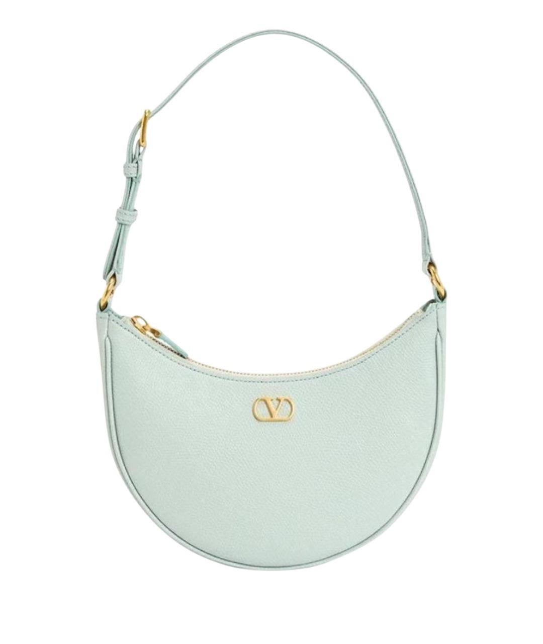 VALENTINO Голубая кожаная сумка через плечо, фото 1