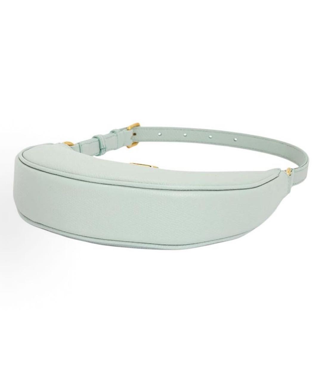 VALENTINO Голубая кожаная сумка через плечо, фото 4