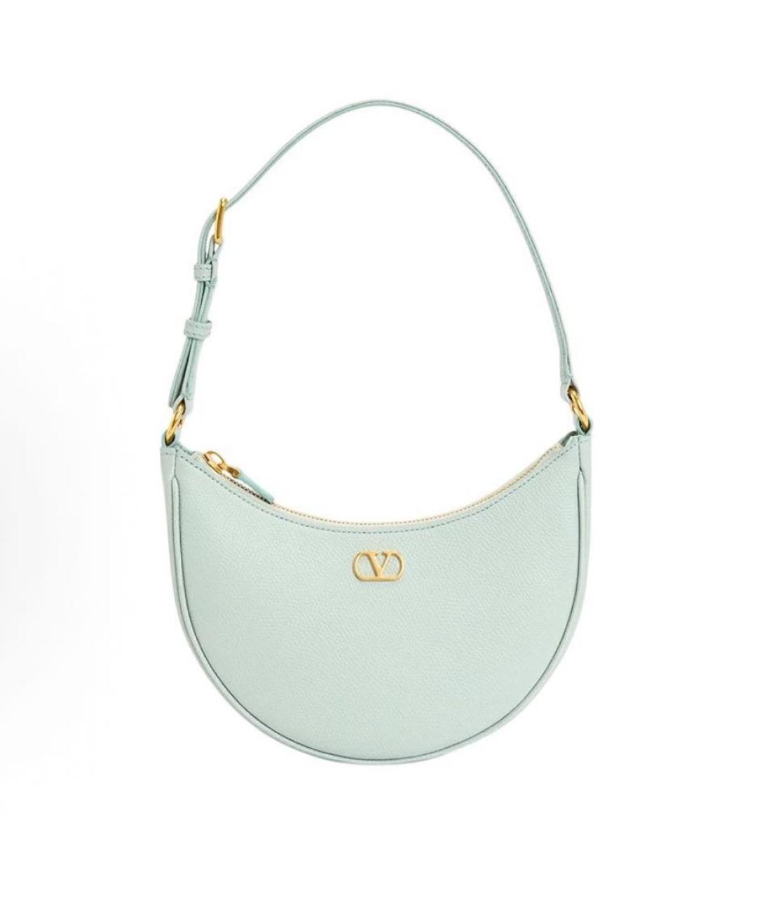 VALENTINO Голубая кожаная сумка через плечо, фото 8