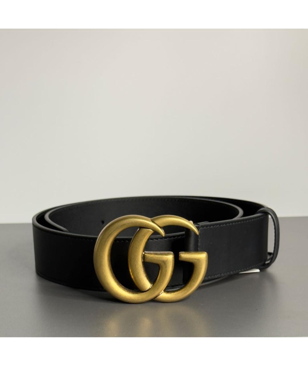 GUCCI Черный кожаный ремень, фото 7