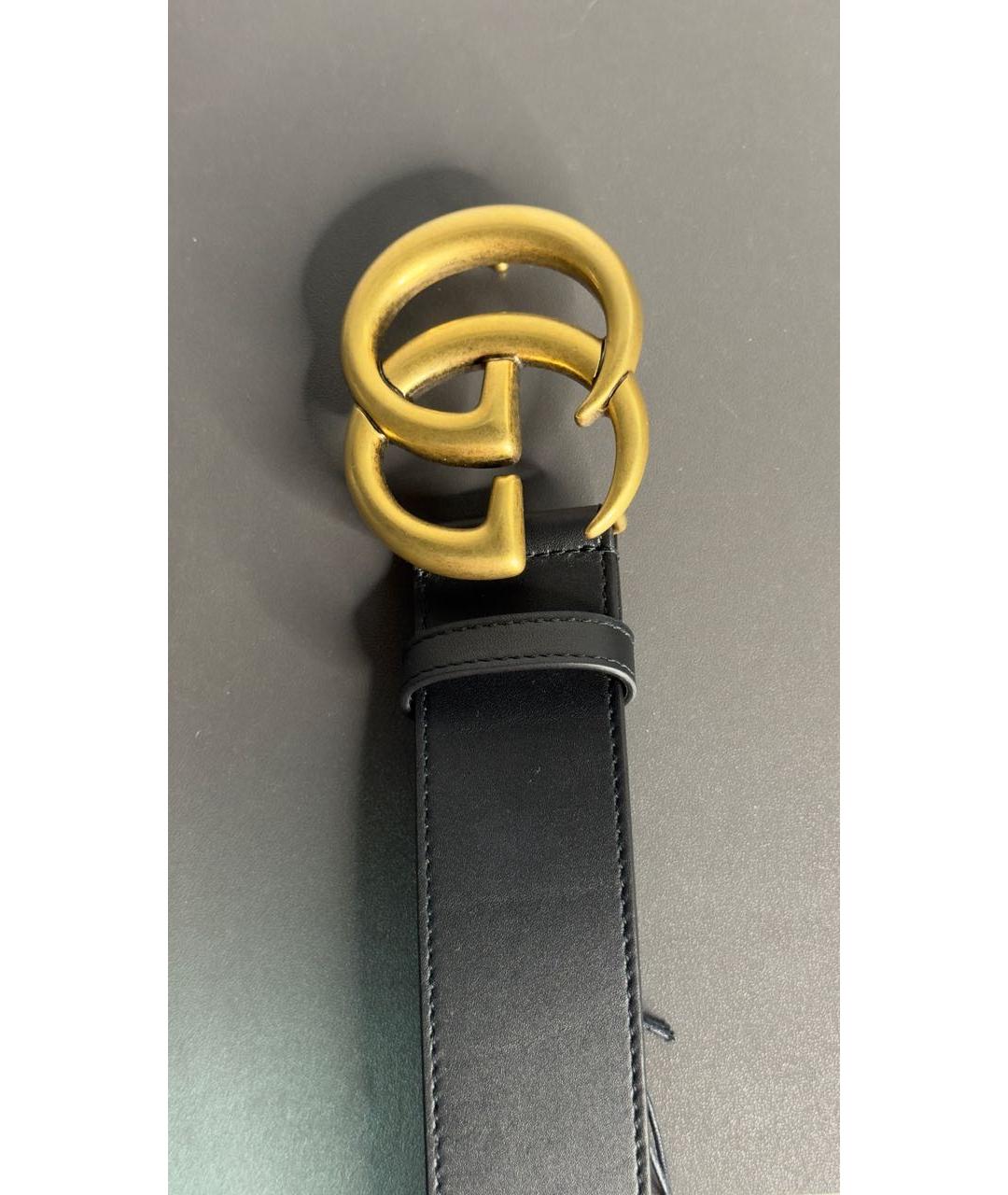 GUCCI Черный кожаный ремень, фото 4